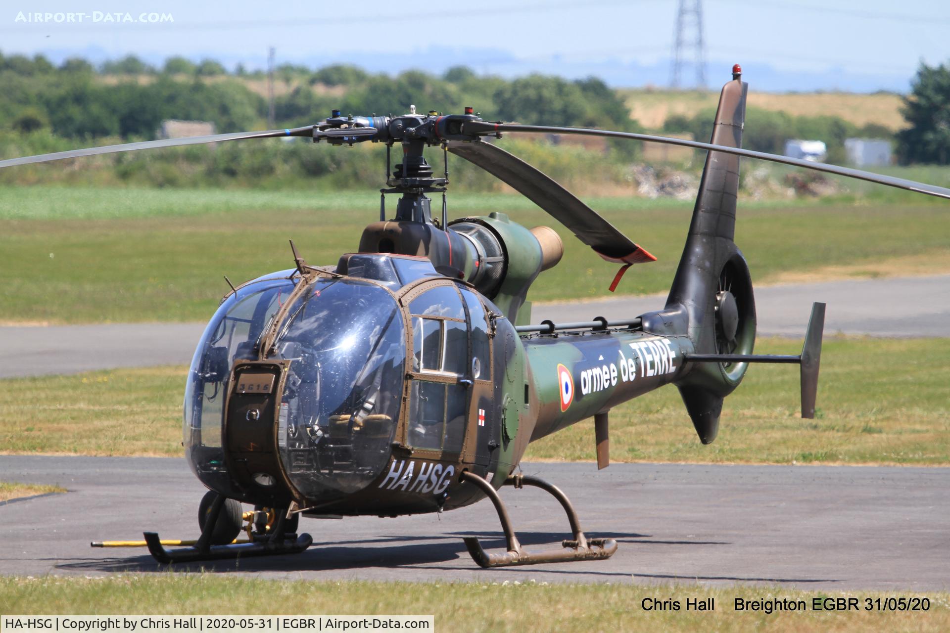 HA-HSG, Aérospatiale SA-342M Gazelle C/N 1615, at Breighton