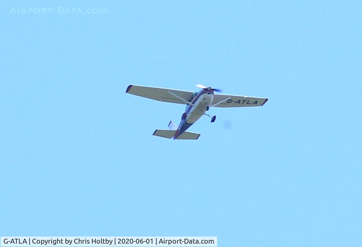 G-ATLA, 1966 Cessna 182J Skylane C/N 182-56923, Over Potters Bar, Herts in its blue livery