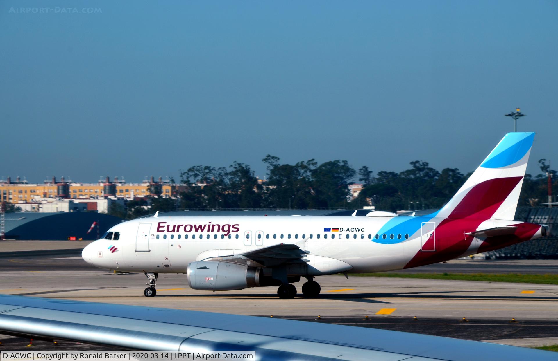 D-AGWC, 2006 Airbus A319-132 C/N 2976, Taxi Lisboa