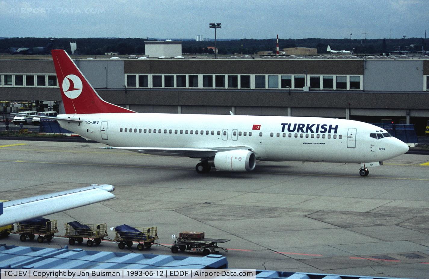 TC-JEV, 1993 Boeing 737-4Y0 C/N 26085, THY Turkish Airlines