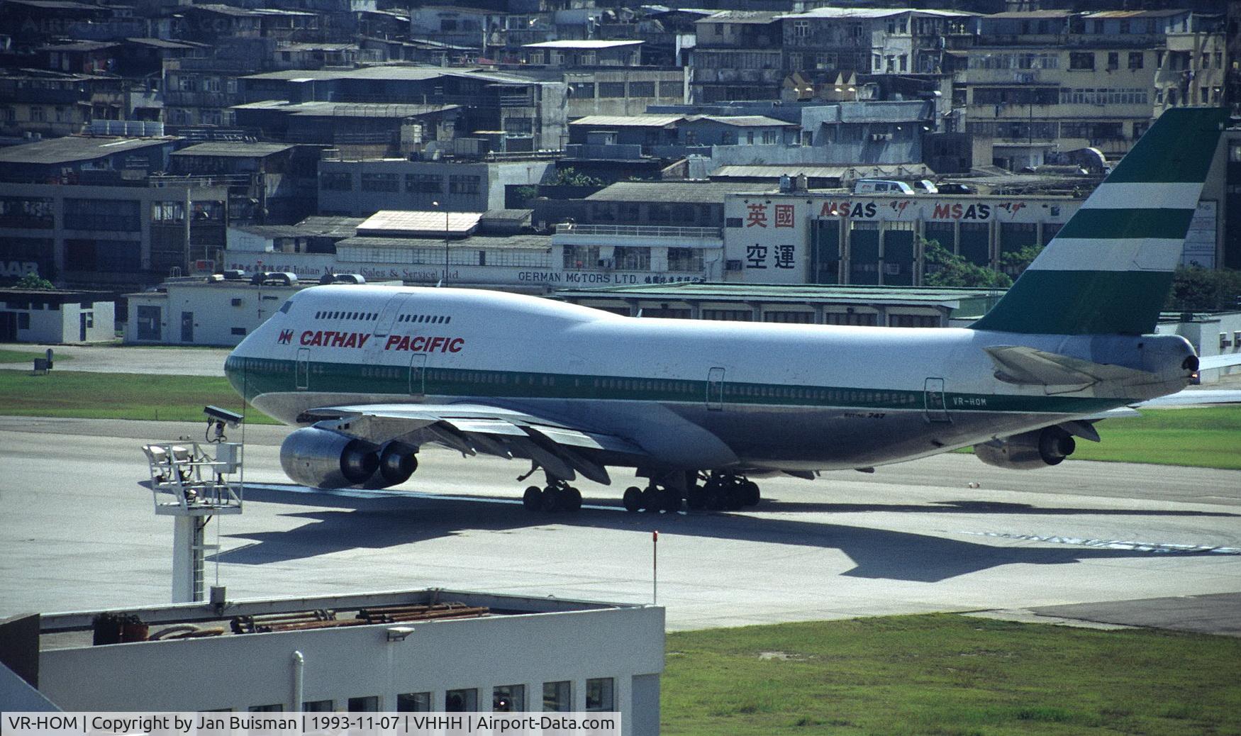 VR-HOM, 1987 Boeing 747-367 C/N 23920, Cathay Pacifiv Airways