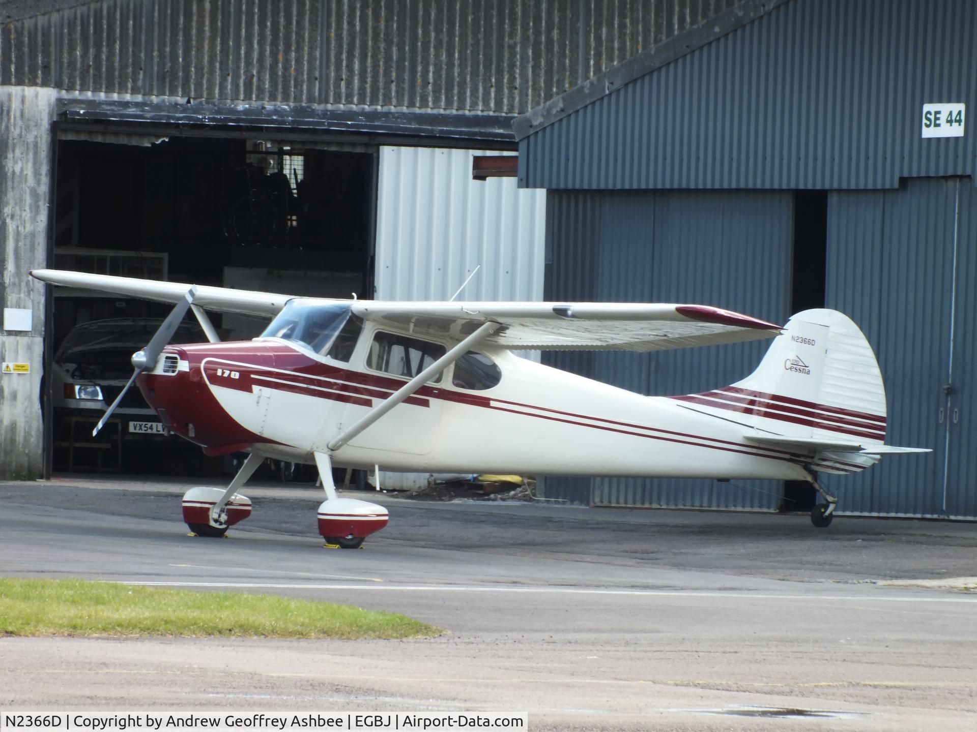 N2366D, 1952 Cessna 170B C/N 20518, N2366D at Gloucestershire Airport.
