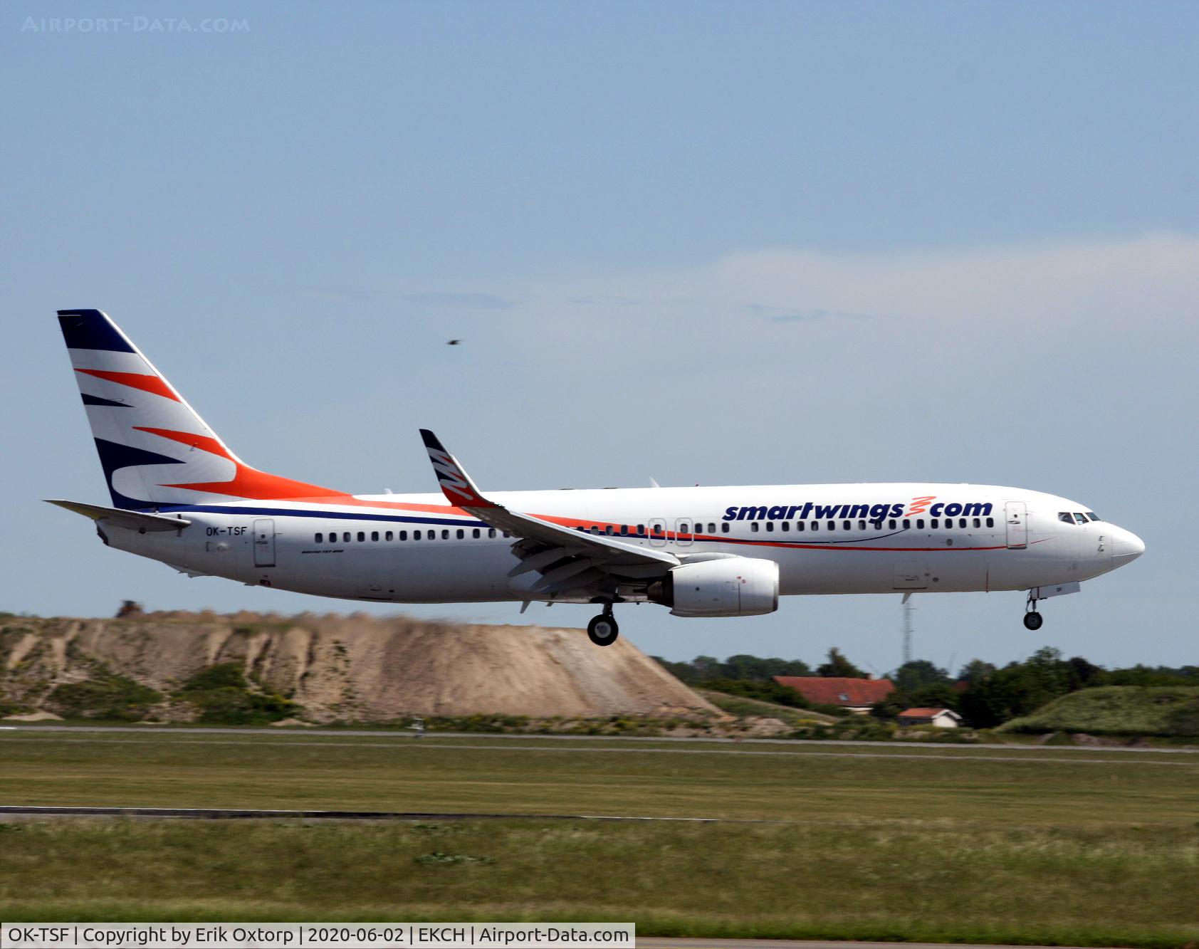 OK-TSF, 2008 Boeing 737-8GJ C/N 37360, OK-TSF landing rw 22R