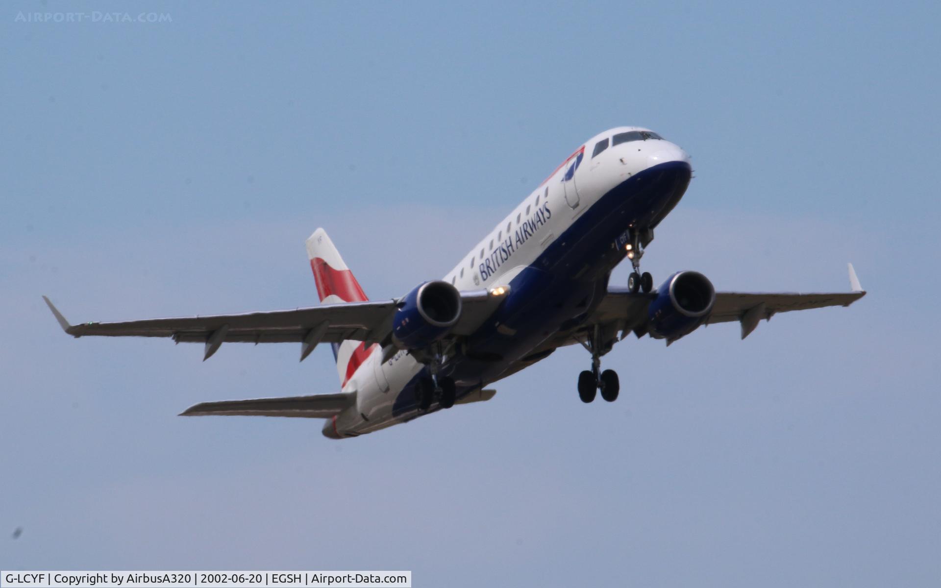 G-LCYF, 2009 Embraer 170STD (ERJ-170-100STD) C/N 17000298, Departing NWI for Warsaw leaving the fleet