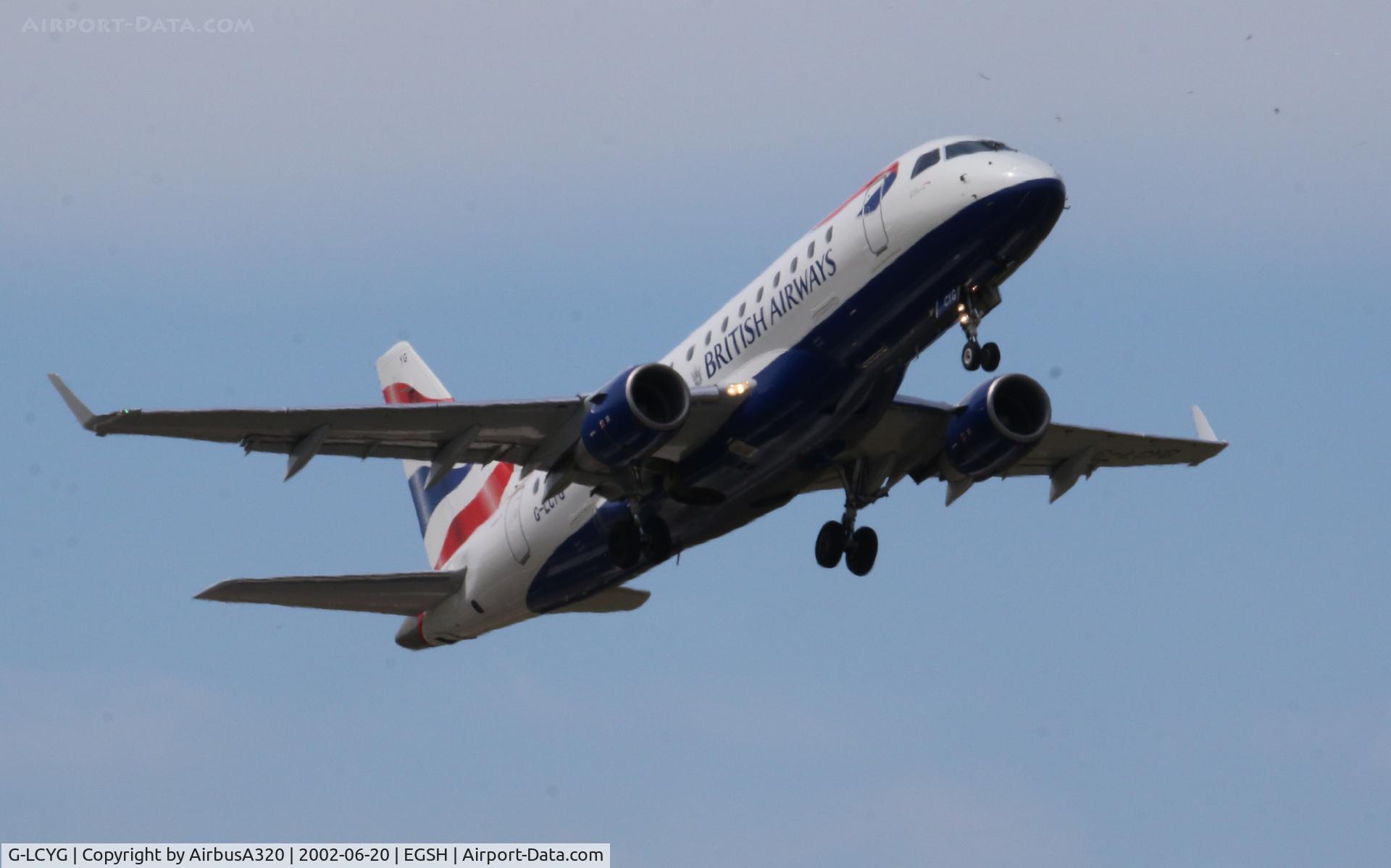 G-LCYG, 2009 Embraer 170STD (ERJ-170-100STD) C/N 17000300, Departing NWI for Warsaw leaving the fleet