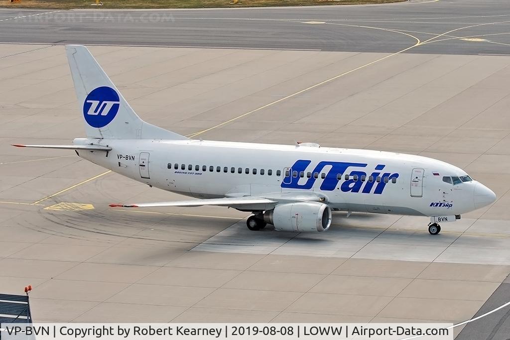 VP-BVN, 1996 Boeing 737-524 C/N 27540, Turning in to parking