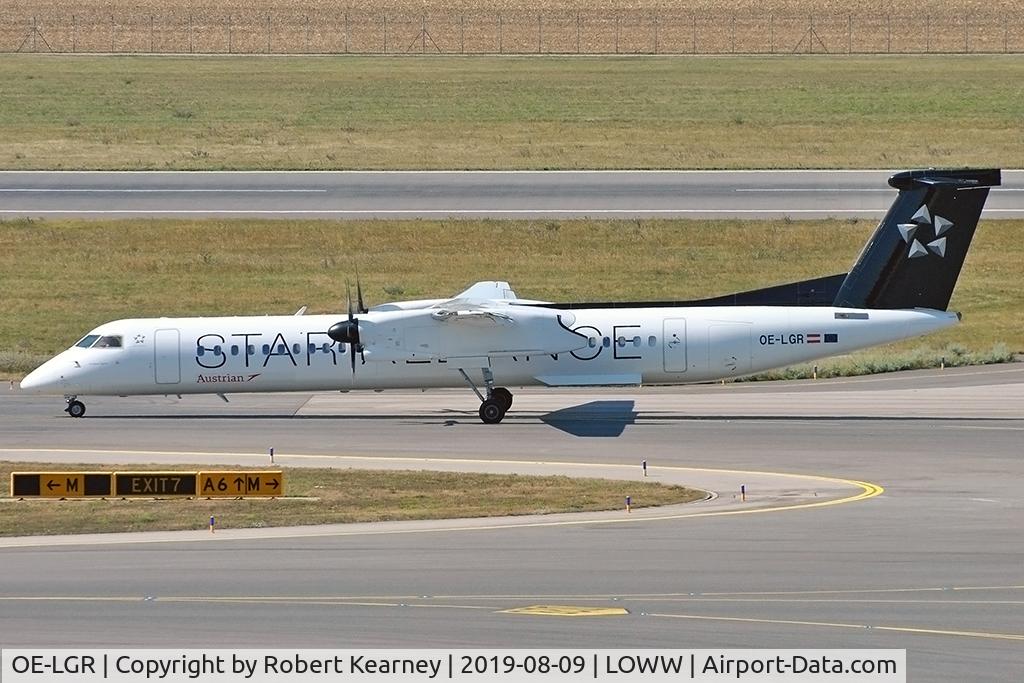 OE-LGR, 2001 De Havilland Canada DHC-8-402Q Dash 8 C/N 4045, Taxiing out for departure