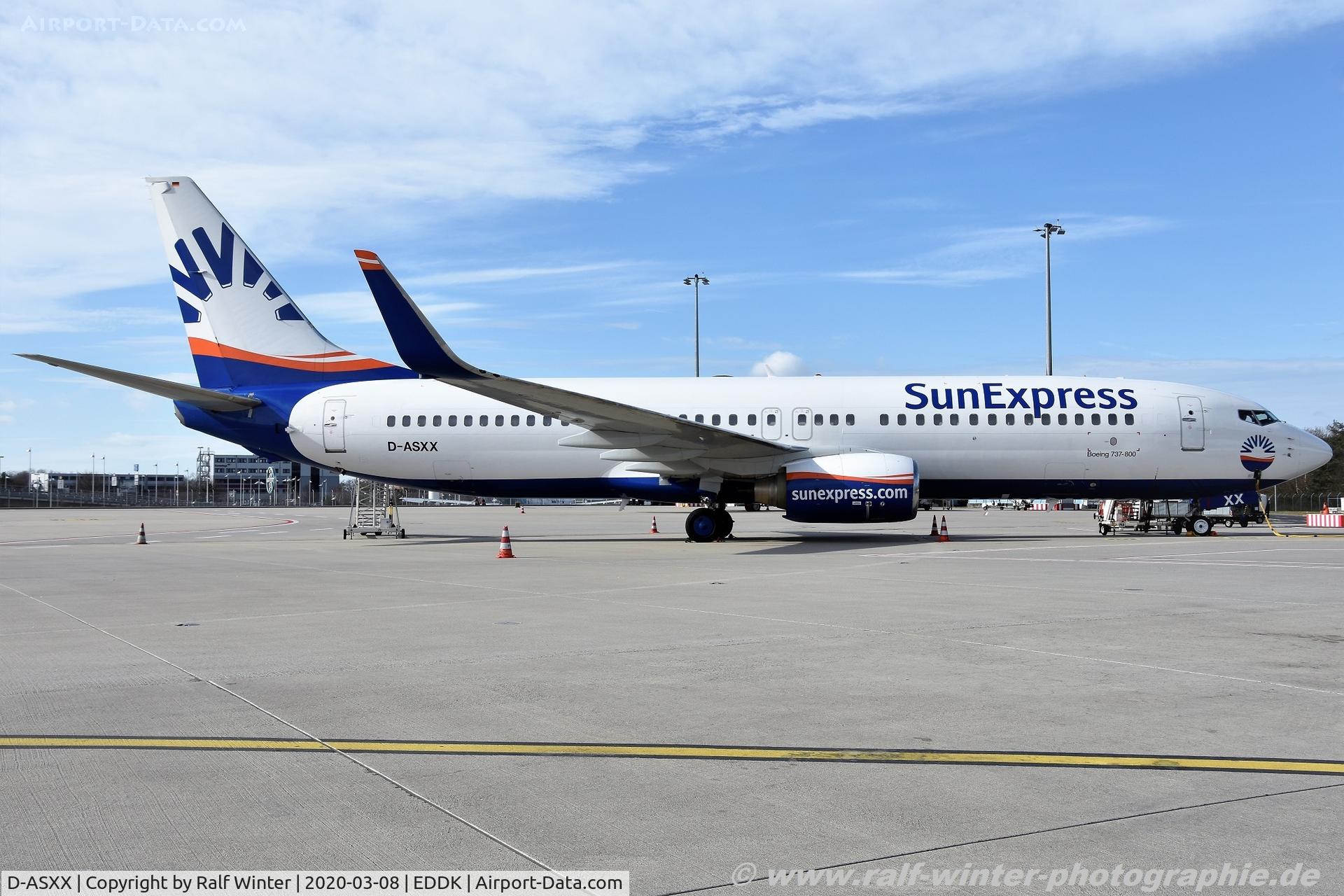 D-ASXX, 2011 Boeing 737-8AS C/N 34984, Boeing 737-8AS(W) - XG SXD SunExpress Germany - 34984 - D-ASXX - 08.03.2020 - CGN