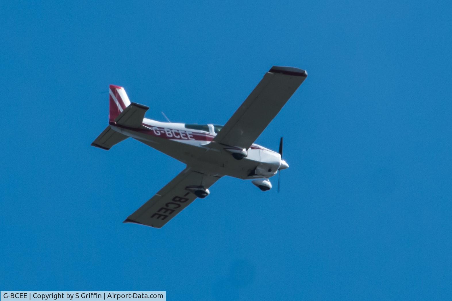 G-BCEE, 1974 Grumman American AA-5 Traveler C/N AA5-0571, Seen over North West Norfolk