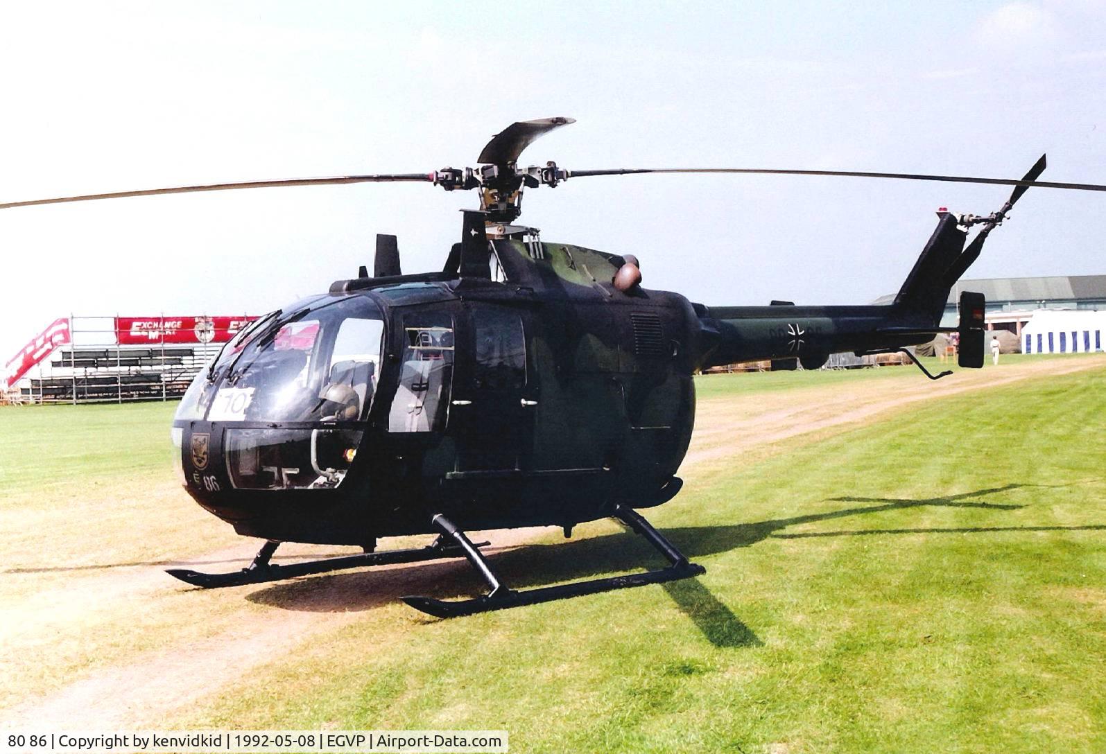 80 86, MBB Bo.105M C/N 5086, At the World Helicopter Championships, Middle Wallop.
