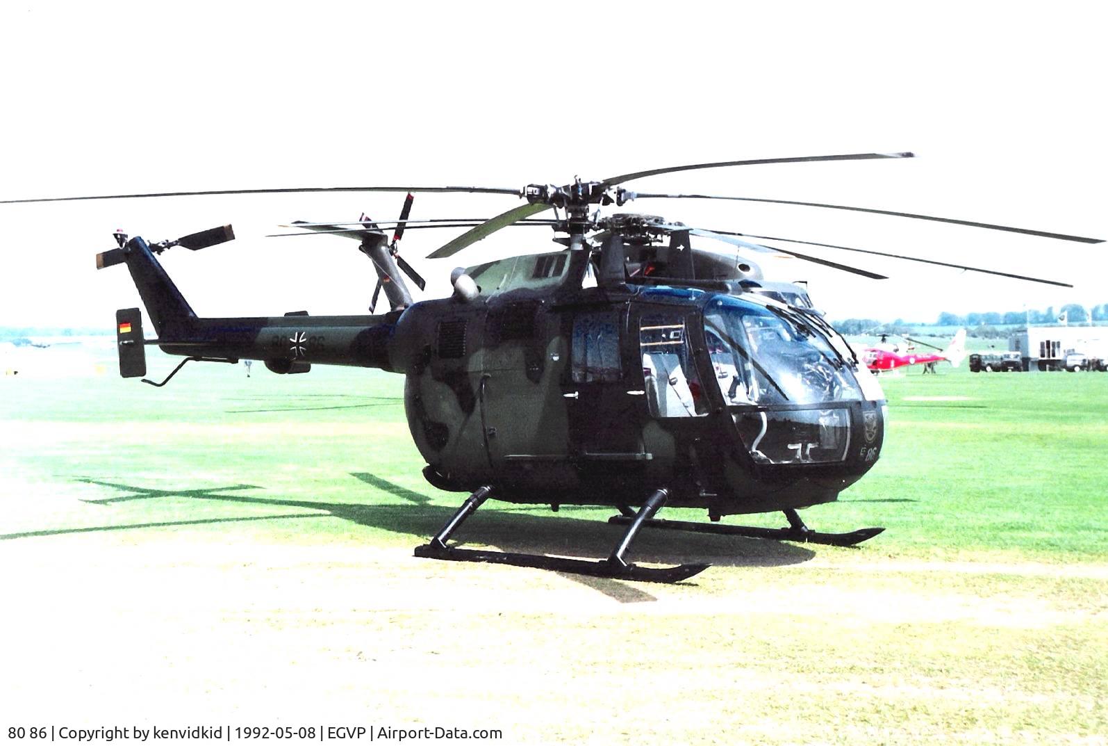 80 86, MBB Bo.105M C/N 5086, At the World Helicopter Championships, Middle Wallop.