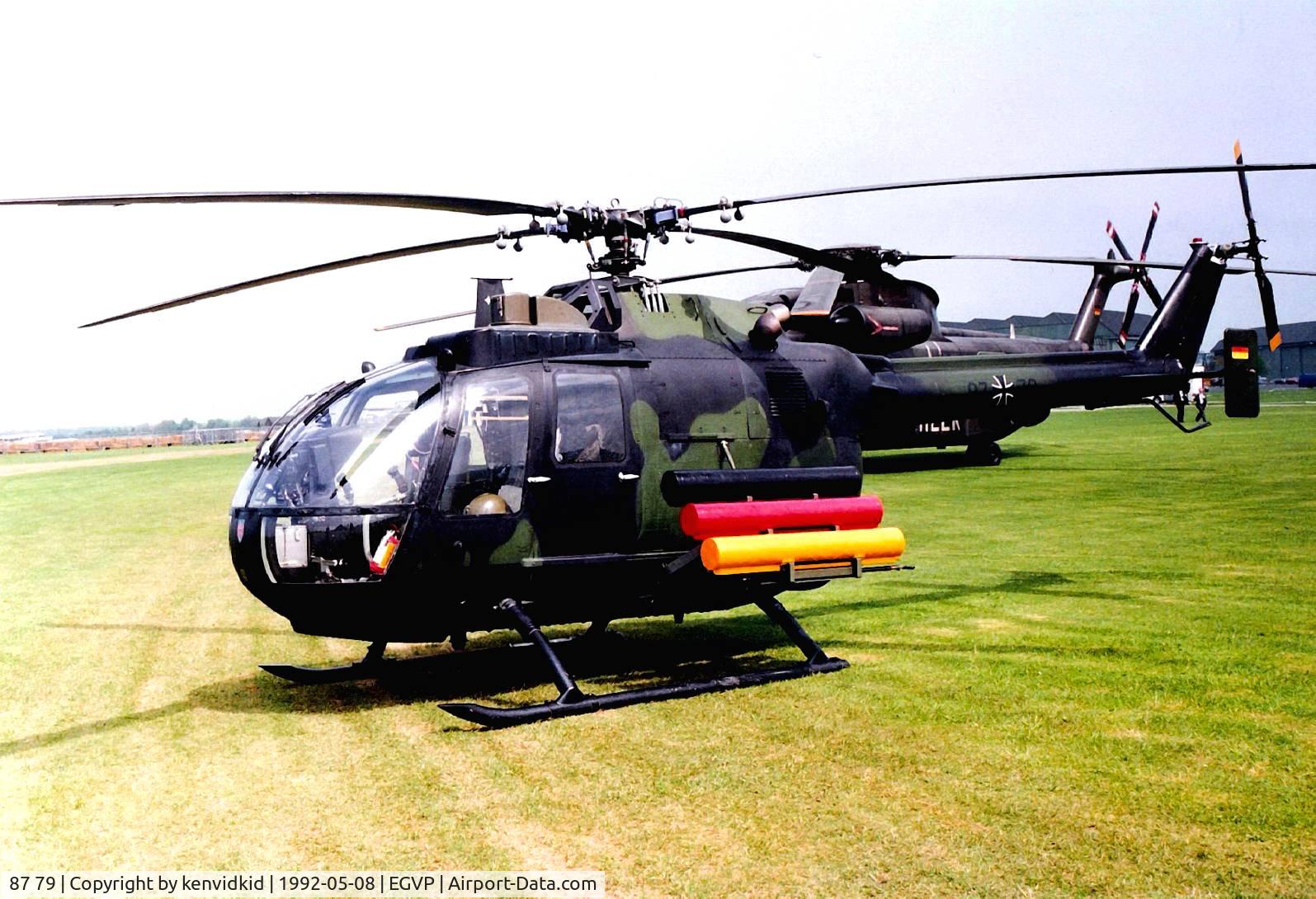 87 79, MBB Bo-105 C/N 6179, At the World Helicopter Championships, Middle Wallop.