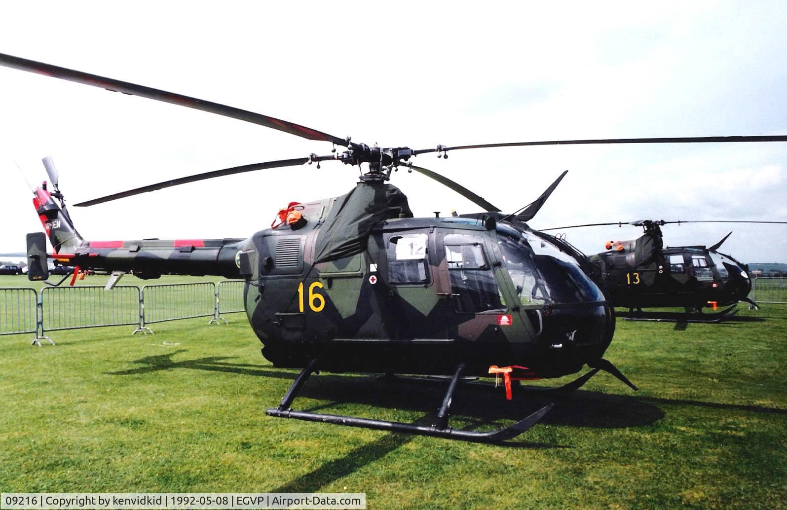 09216, MBB Bo-105CBS-4 C/N S-1766, At the World Helicopter Championships, Middle Wallop.