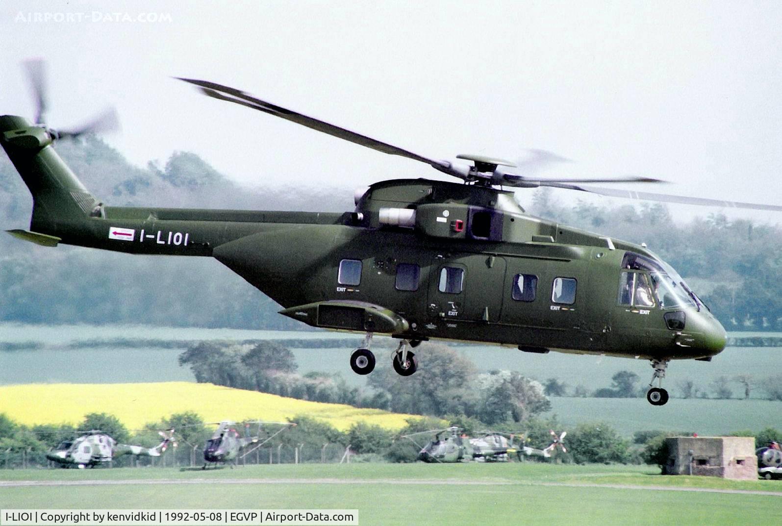 I-LIOI, 1991 AgustaWestland EH-101 C/N 50009/PP9, At the World Helicopter Championships, Middle Wallop.