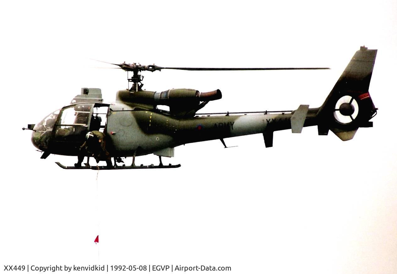 XX449, 1976 Westland SA-341B Gazelle AH1 C/N 1443, At the World Helicopter Championships, Middle Wallop.