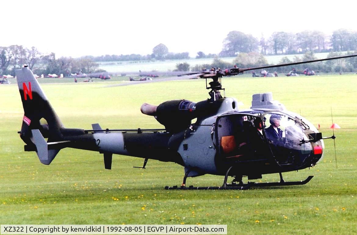XZ322, 1977 Westland SA-341B Gazelle AH1 C/N 1630, At the World Helicopter Championships, Middle Wallop.