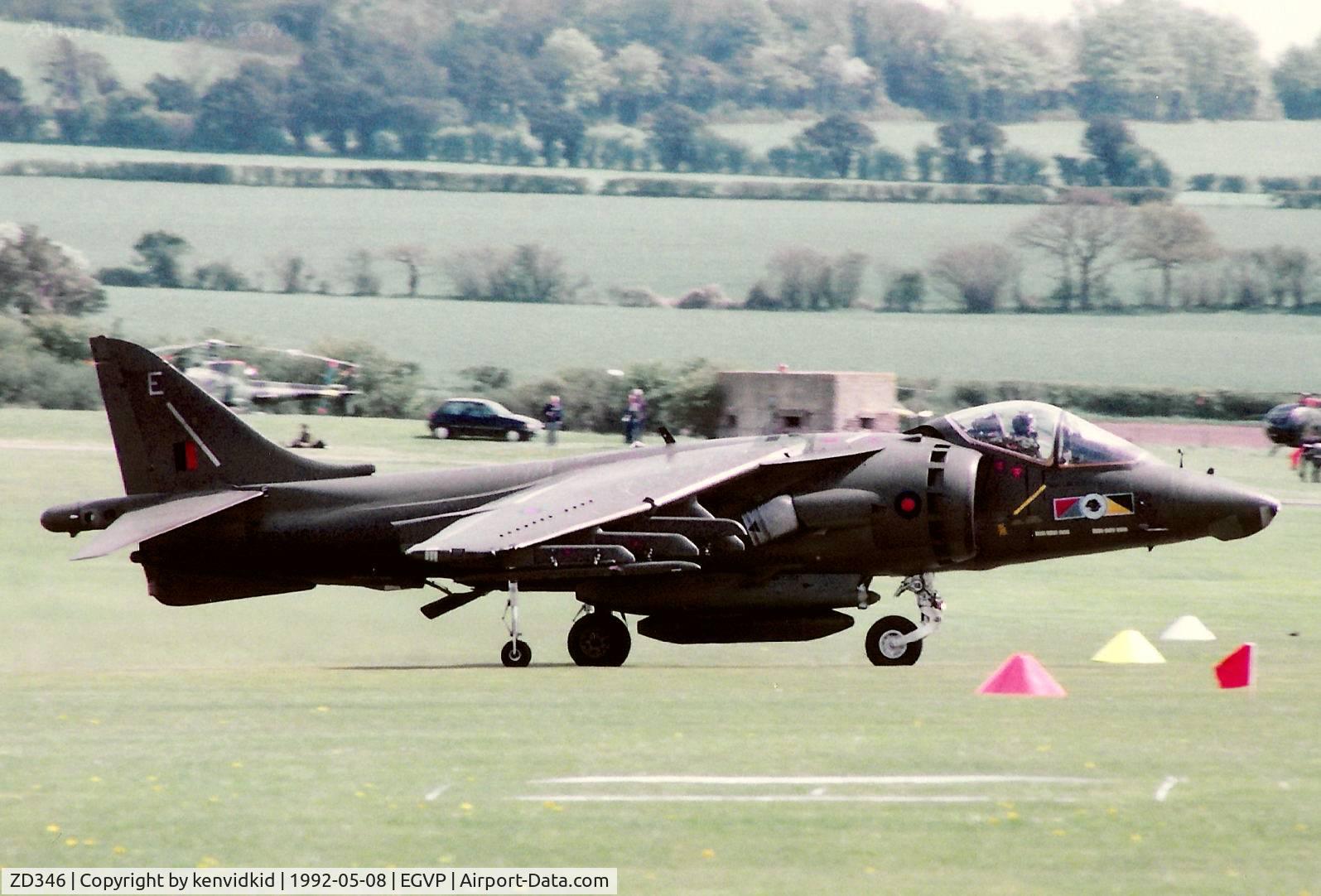 ZD346, 1988 British Aerospace Harrier GR.5 C/N P13, At the World Helicopter Championships, Middle Wallop.