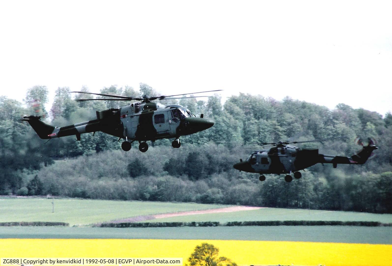 ZG888, 1991 Westland Lynx AH.9 C/N 351, At the World Helicopter Championships, Middle Wallop.
