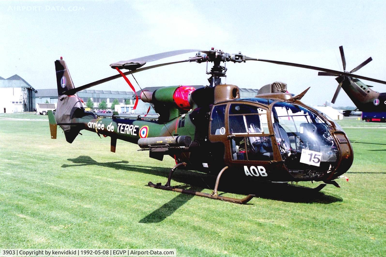 3903, Sud Aviation SA342M Gazelle C/N 1903, At the World Helicopter Championships, Middle Wallop.