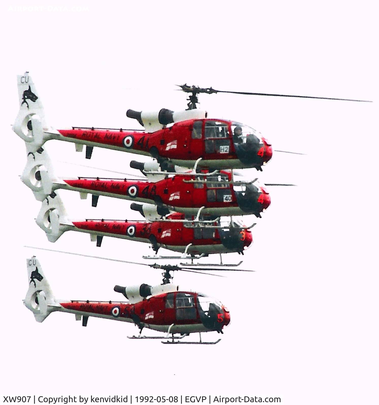XW907, 1974 Westland SA-341C Gazelle HT2 C/N 1216, At the World Helicopter Championships, Middle Wallop.