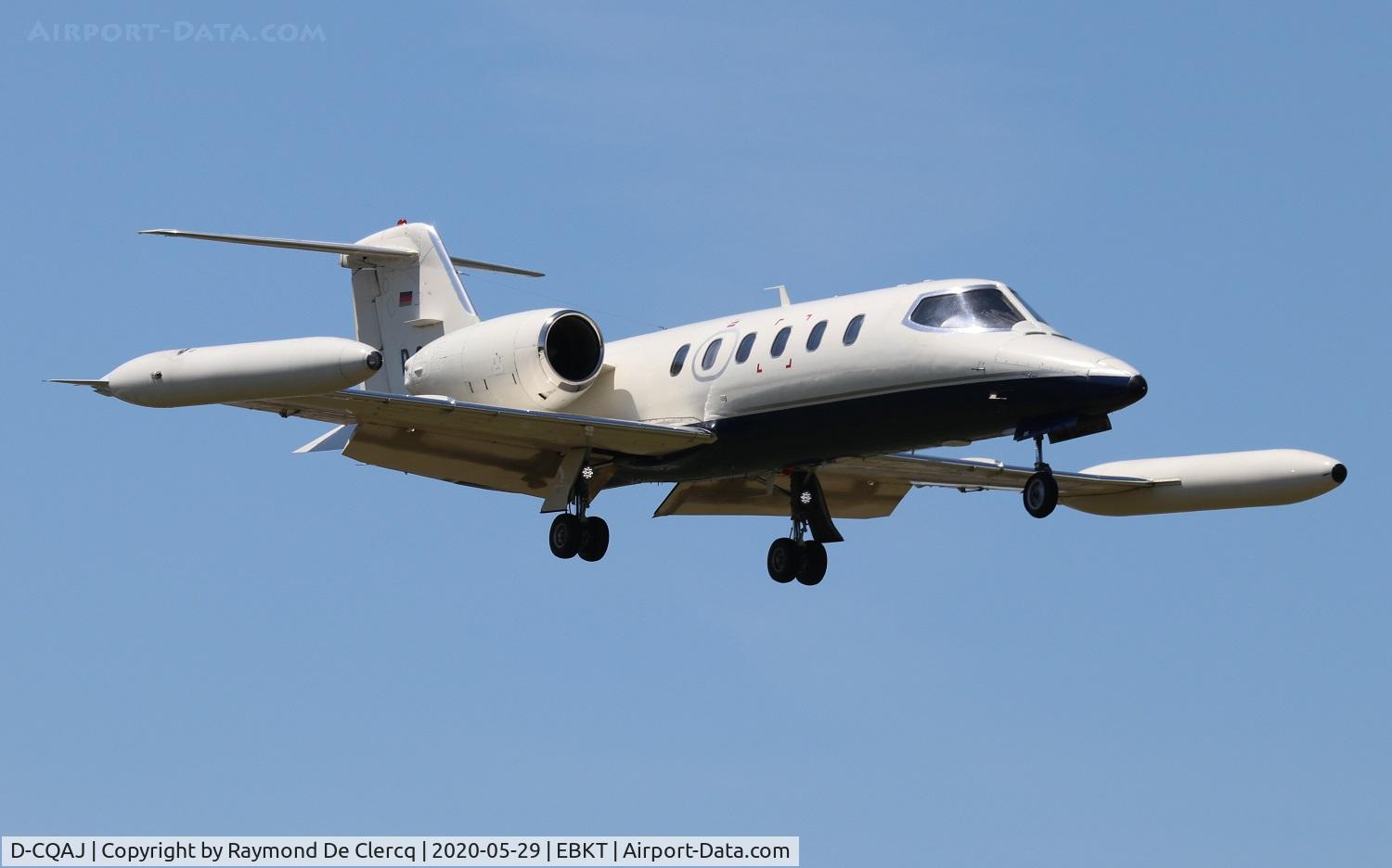 D-CQAJ, 1981 Gates Learjet 35A C/N 35A-421, Short final at Wevelgem.