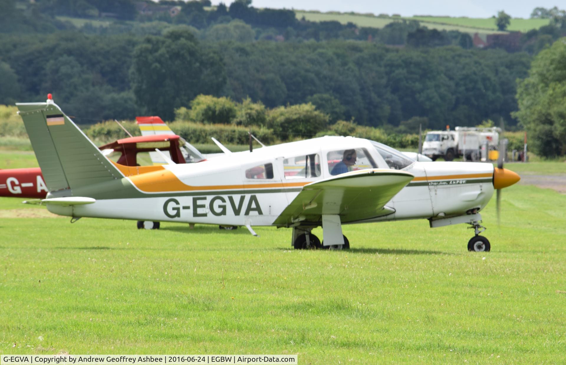 G-EGVA, 1976 Piper PA-28R-200 Cherokee Arrow II C/N 28R-7635229, G-EGVA at Wellesbourne.