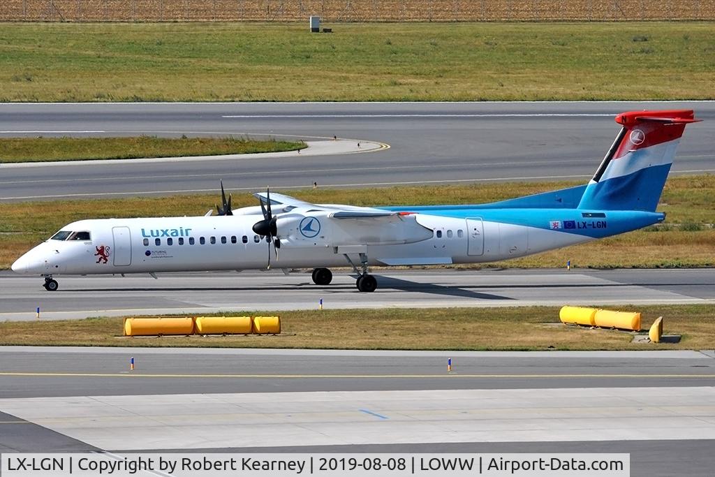 LX-LGN, 2012 De Havilland Canada DHC-8-402Q Dash 8 C/N 4426, Taxiing out for departure