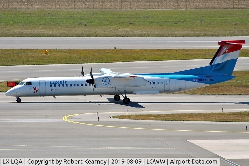 LX-LQA, 2014 De Havilland Canada DHC-8-402 Dash 8 C/N 4468, Taxiing out for departure