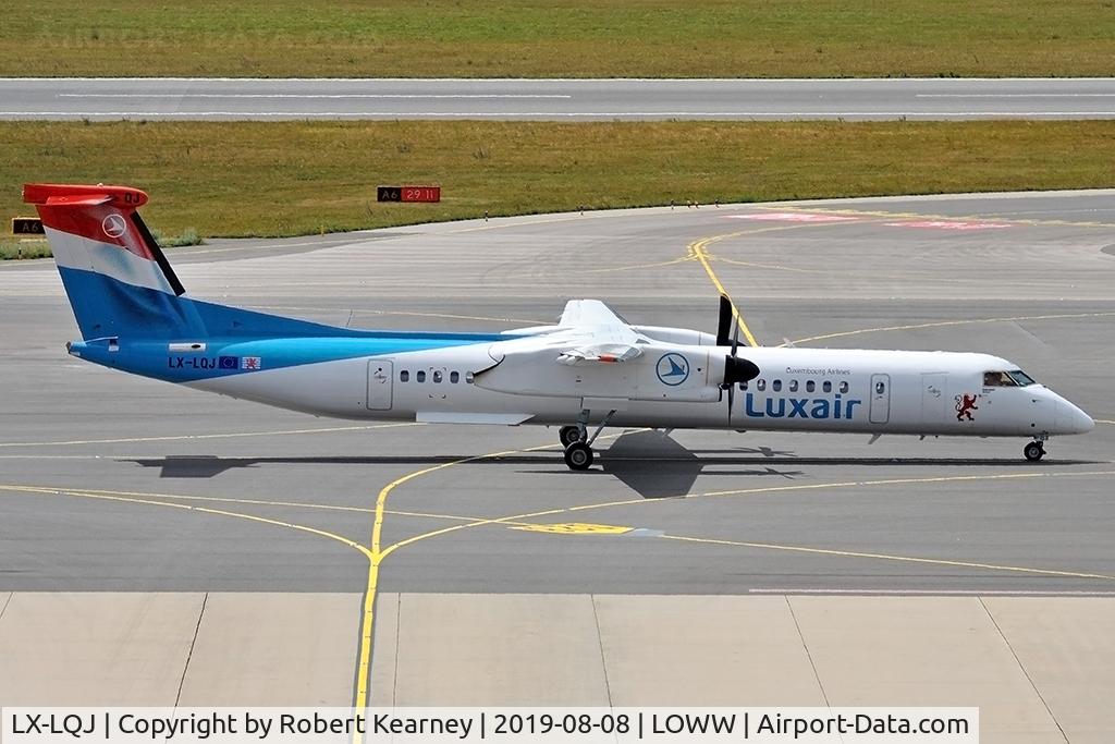 LX-LQJ, 2017 De Havilland Canada DHC-8-402Q Dash 8 C/N 4562, Taxiing in after arrival