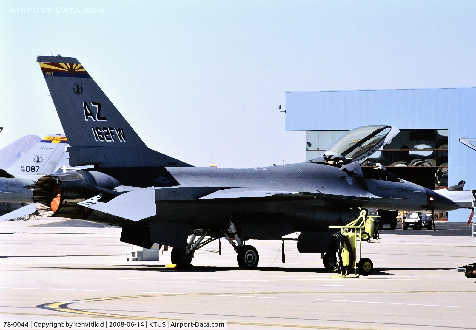 78-0044, General Dynamics F-16A C/N 61-40, At Tucson ANG base, circa 1993.