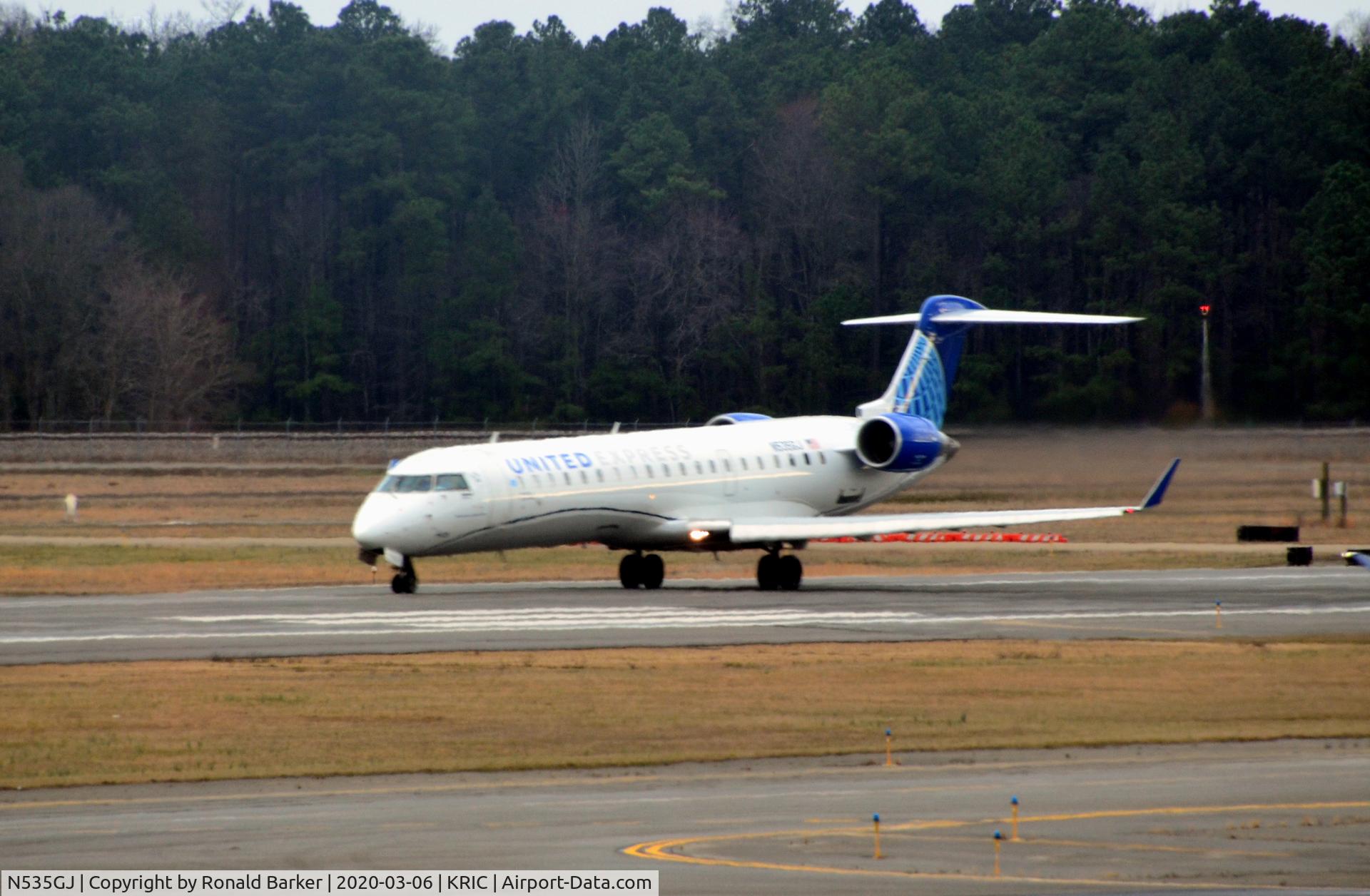 N535GJ, 2005 Bombardier CRJ-550 C/N 10227, Takeoff RIC