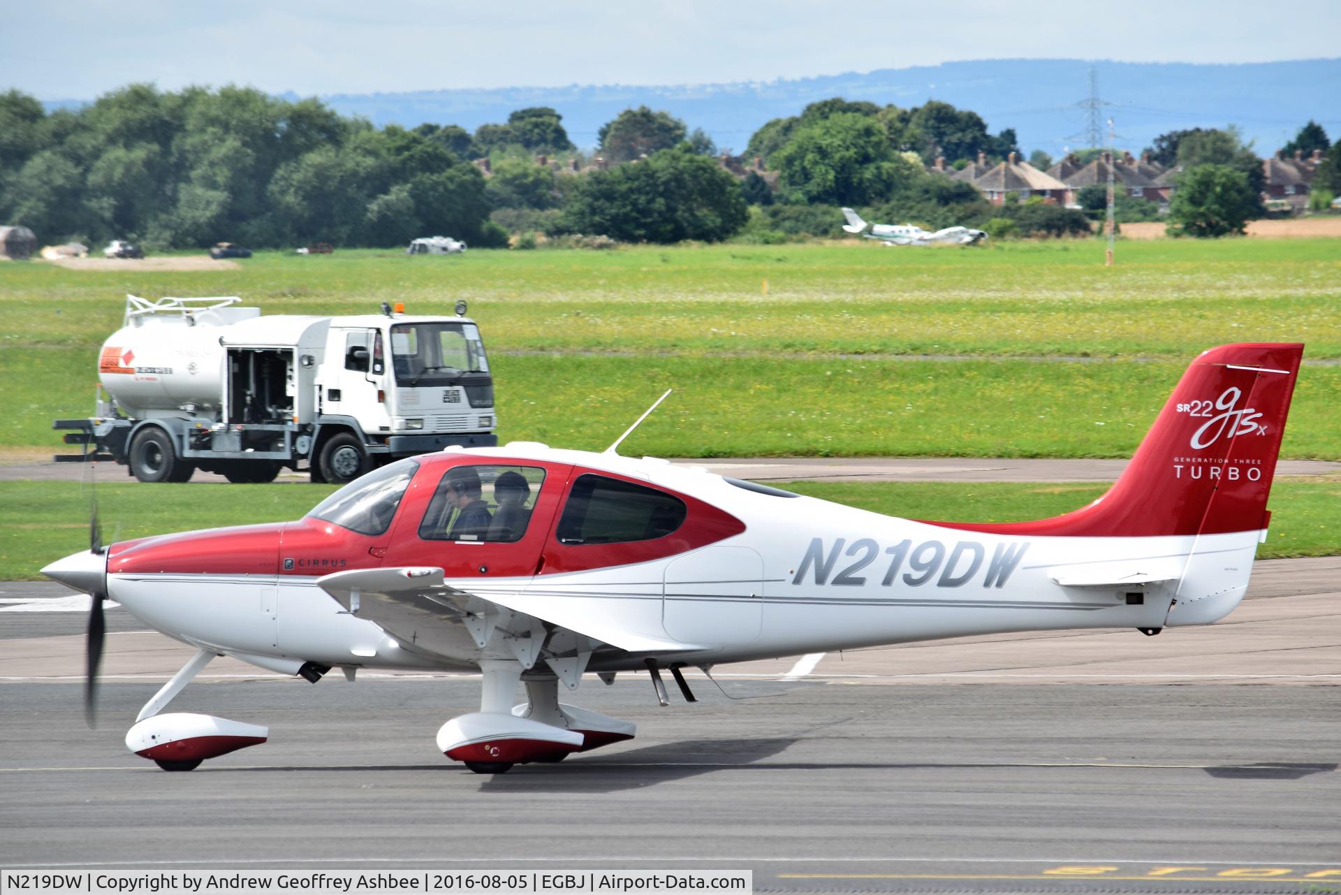 N219DW, 2008 Cirrus SR22 G3 GTSX Turbo C/N 3148, N219DW at Gloucestershire Airport.