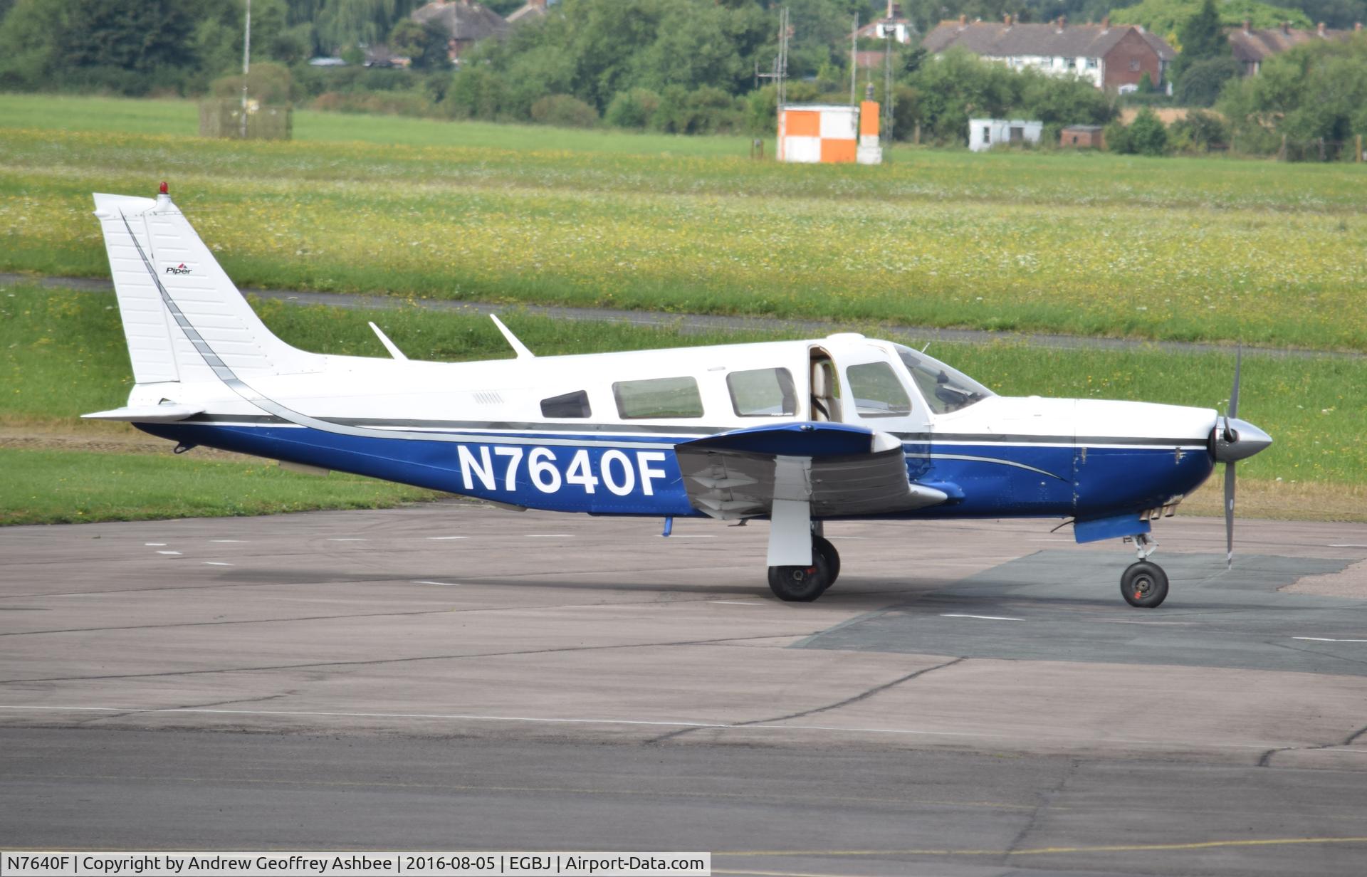 N7640F, 1976 Piper PA-32R-300 Cherokee Lance C/N 32R-7780069, N7640F at Gloucestershire Airport.