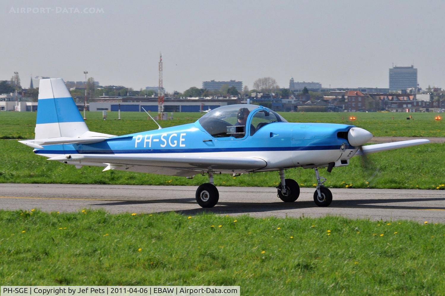 PH-SGE, Slingsby T-67C Firefly C/N 2083, At Antwerp Airport.
