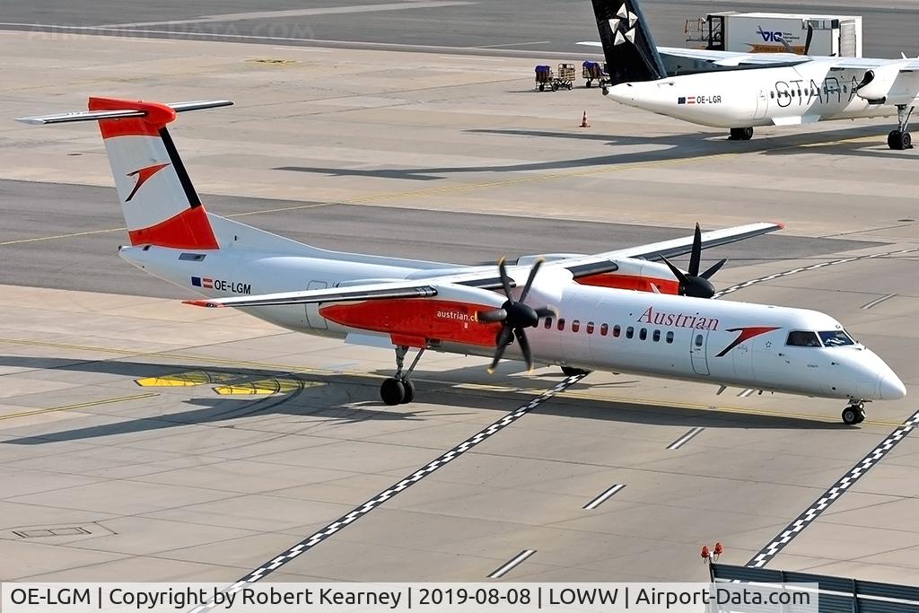 OE-LGM, 2010 De Havilland Canada DHC-8-402Q Dash 8 C/N 4319, Taxiing out for departure