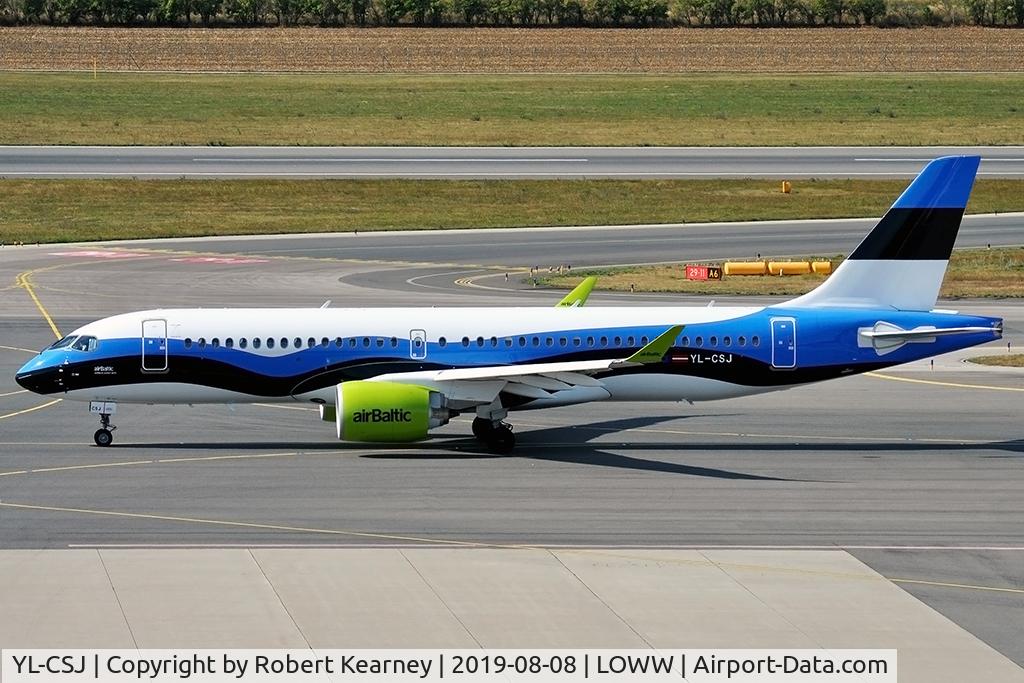 YL-CSJ, 2018 Bombardier CSeries CS300 (BD-500-1A11) C/N 55038, Taxiing out for departure