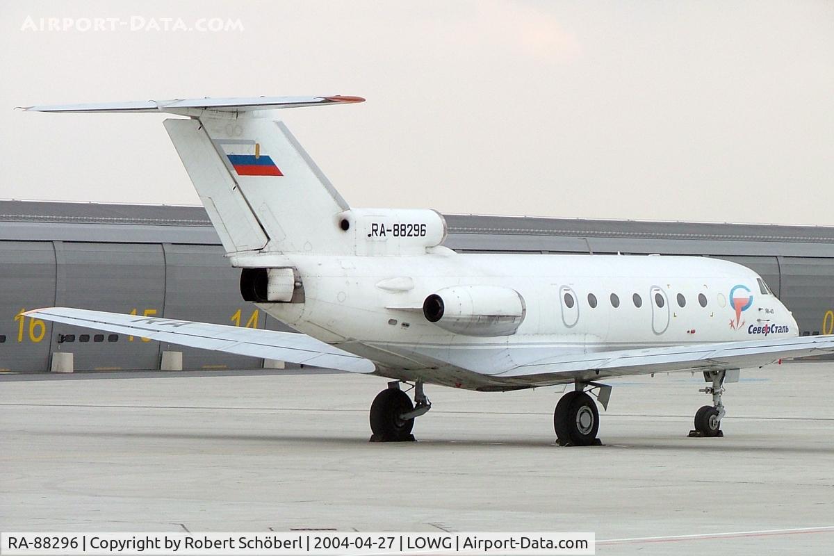 RA-88296, Yakovlev Yak-40 C/N 9421634, RA-88296 @ LOWG
