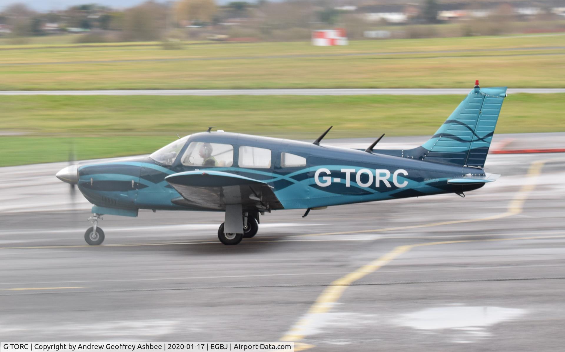 G-TORC, 1974 Piper PA-28R-200 Cherokee Arrow C/N 28R-7535036, G-TORC at Gloucestershire Airport.