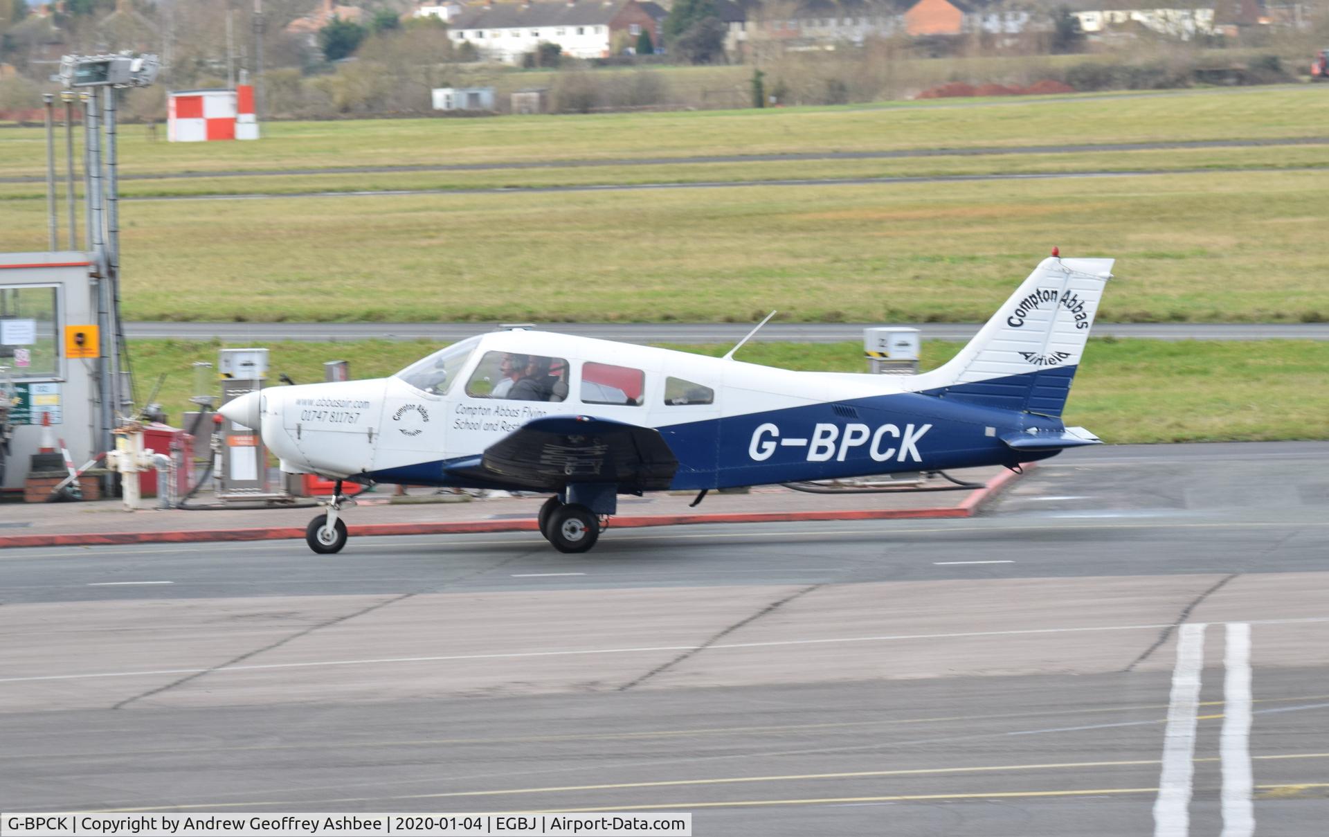 G-BPCK, 1980 Piper PA-28-161 Cherokee Warrior II C/N 28-8016279, G-BPCK at Gloucestershire Airport.