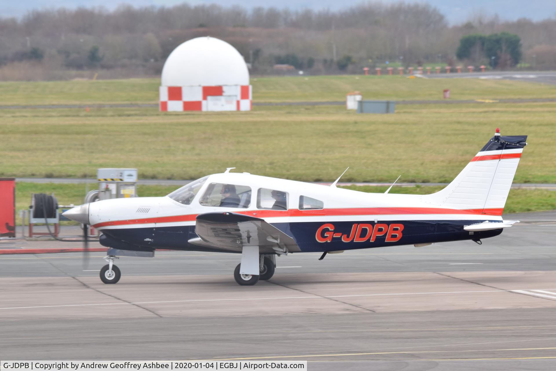 G-JDPB, 1978 Piper PA-28R-201T Cherokee Arrow III C/N 28R-7803024, G-JDPB at Gloucestershire Airport.