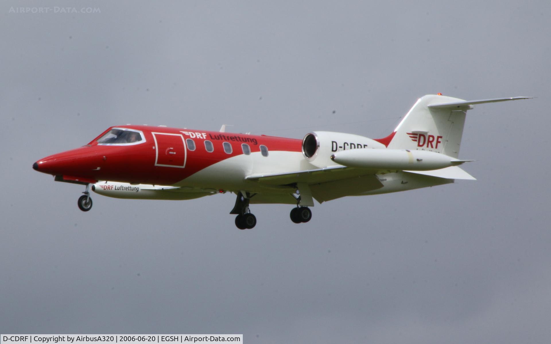 D-CDRF, 2007 Learjet 45 C/N 45-342, Arriving at Norwich