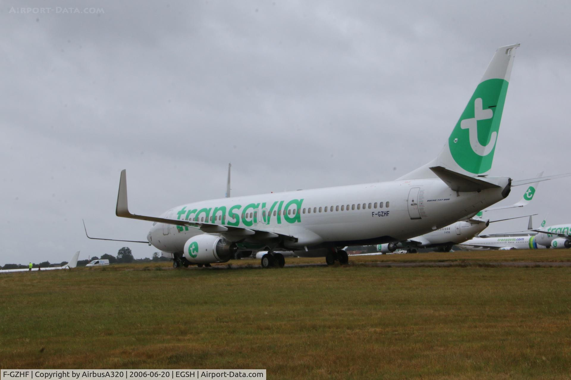 F-GZHF, 2009 Boeing 737-8K2 C/N 29677, Parked at Norwich