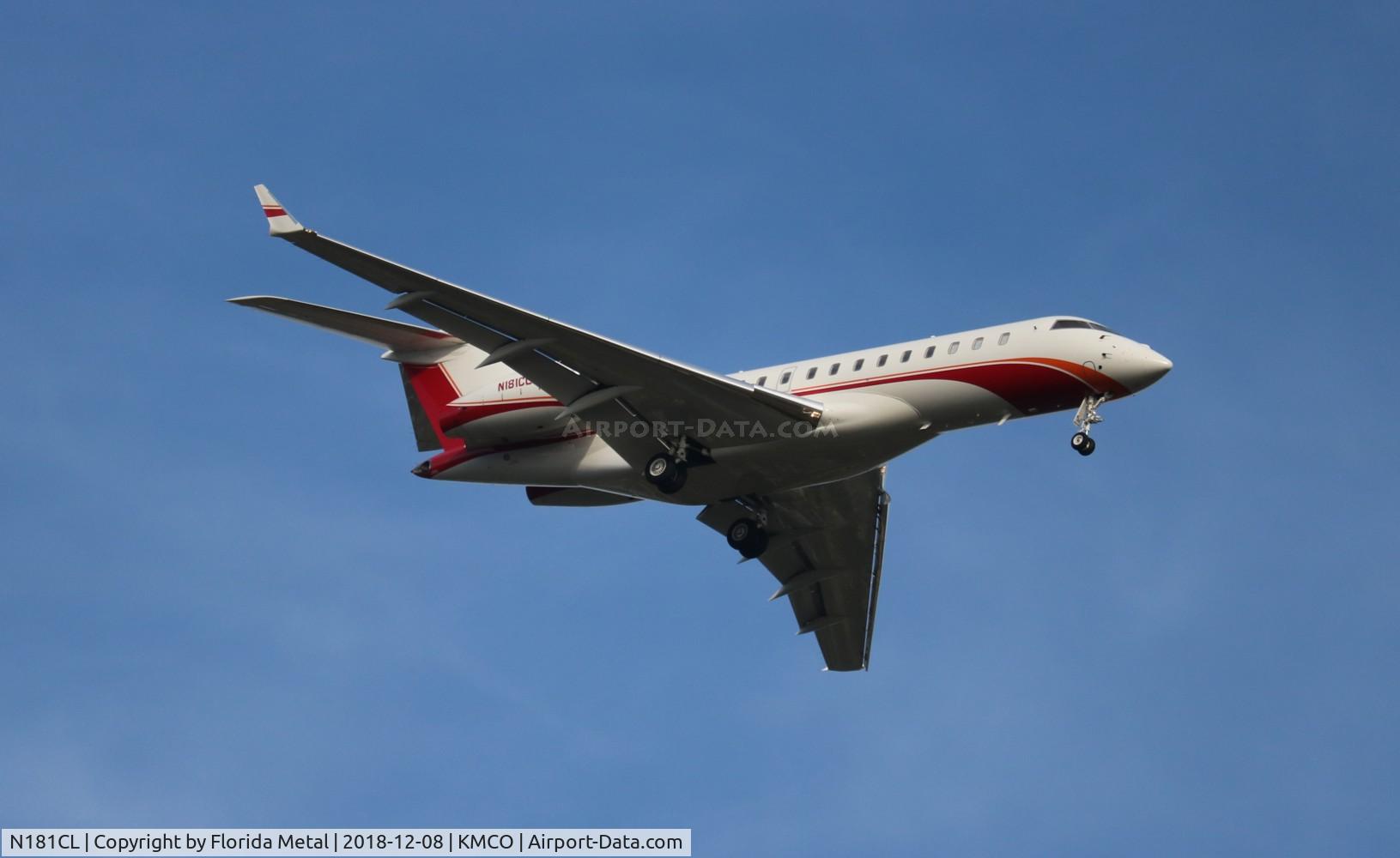 N181CL, 2013 Bombardier BD-700-1A10 Global 6000 C/N 9572, MCO 2018