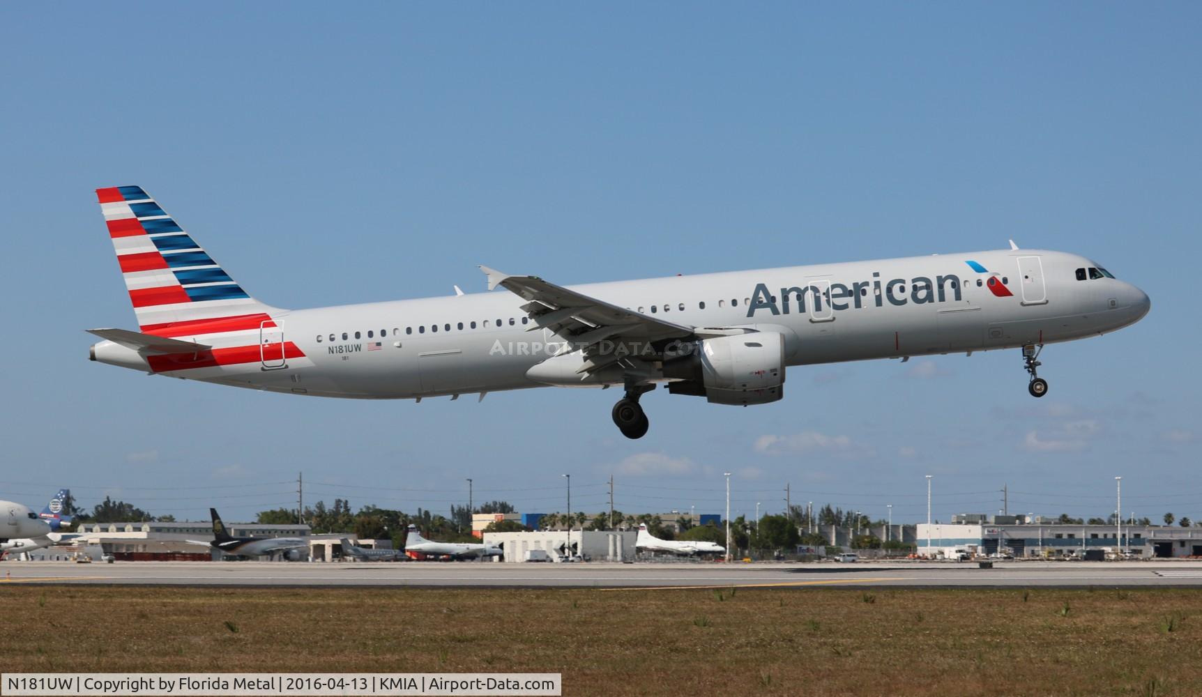 N181UW, 2001 Airbus A321-211 C/N 1531, MIA 2016