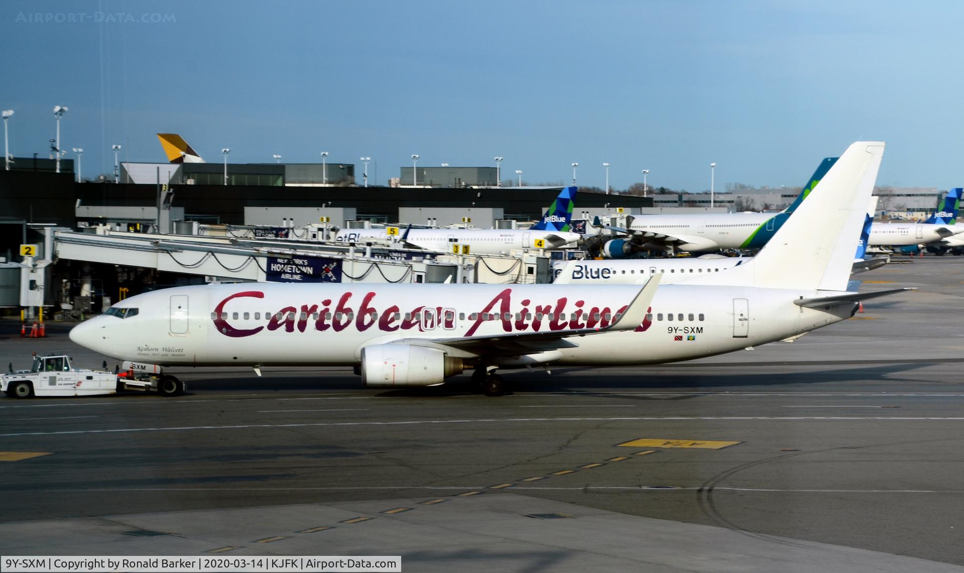 9Y-SXM, 2011 Boeing 737-8HO C/N 37935, Taxi JFK