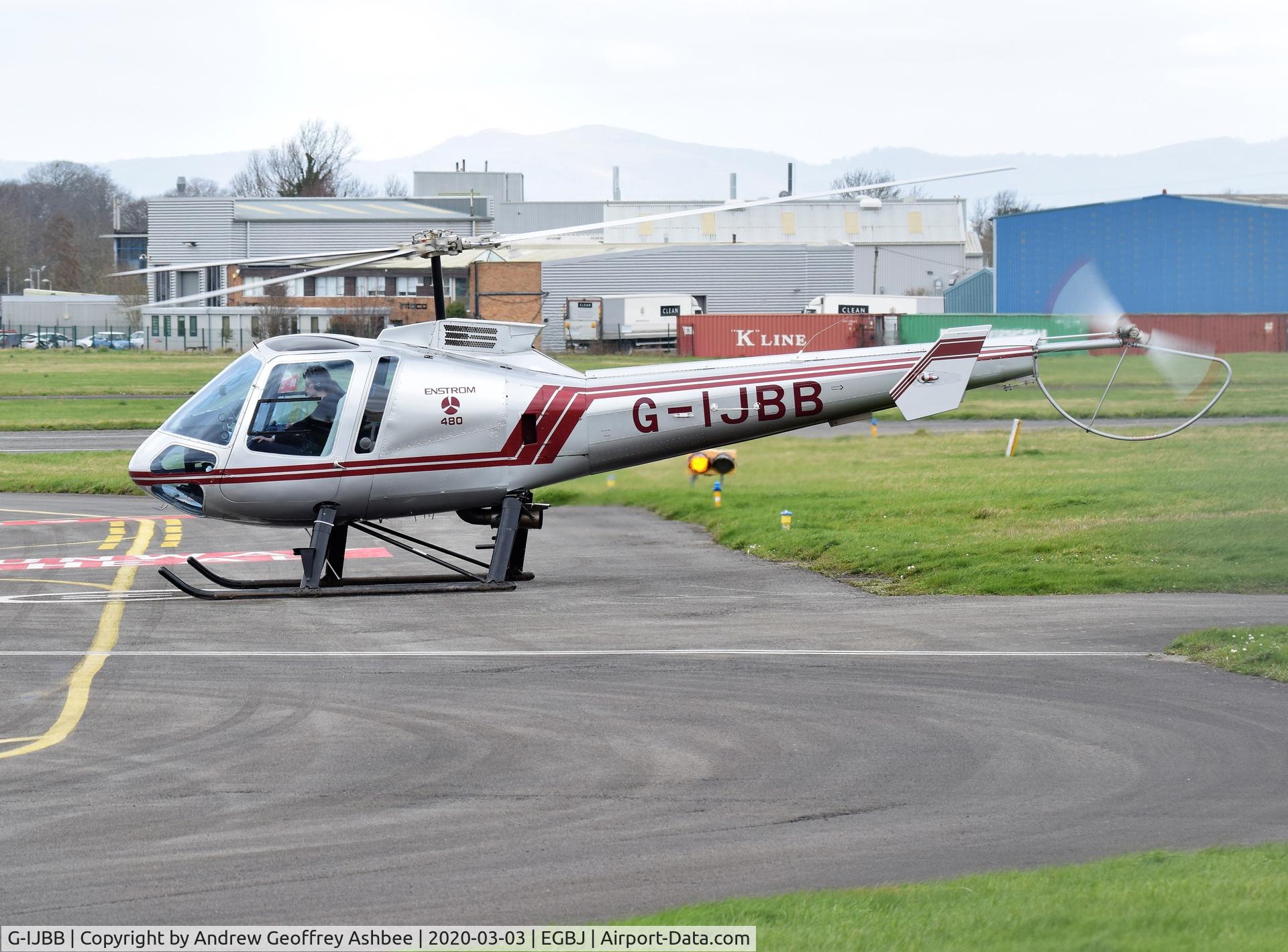 G-IJBB, 1995 Enstrom 480 C/N 5010, G-IJBB at Gloucestershire Airport.