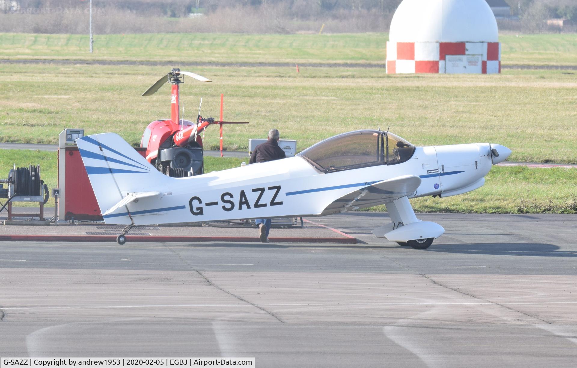 G-SAZZ, 2003 Piel CP-328 Super Emeraude C/N PFA 216-11940, G-SAZZ at Gloucestershire Airport.