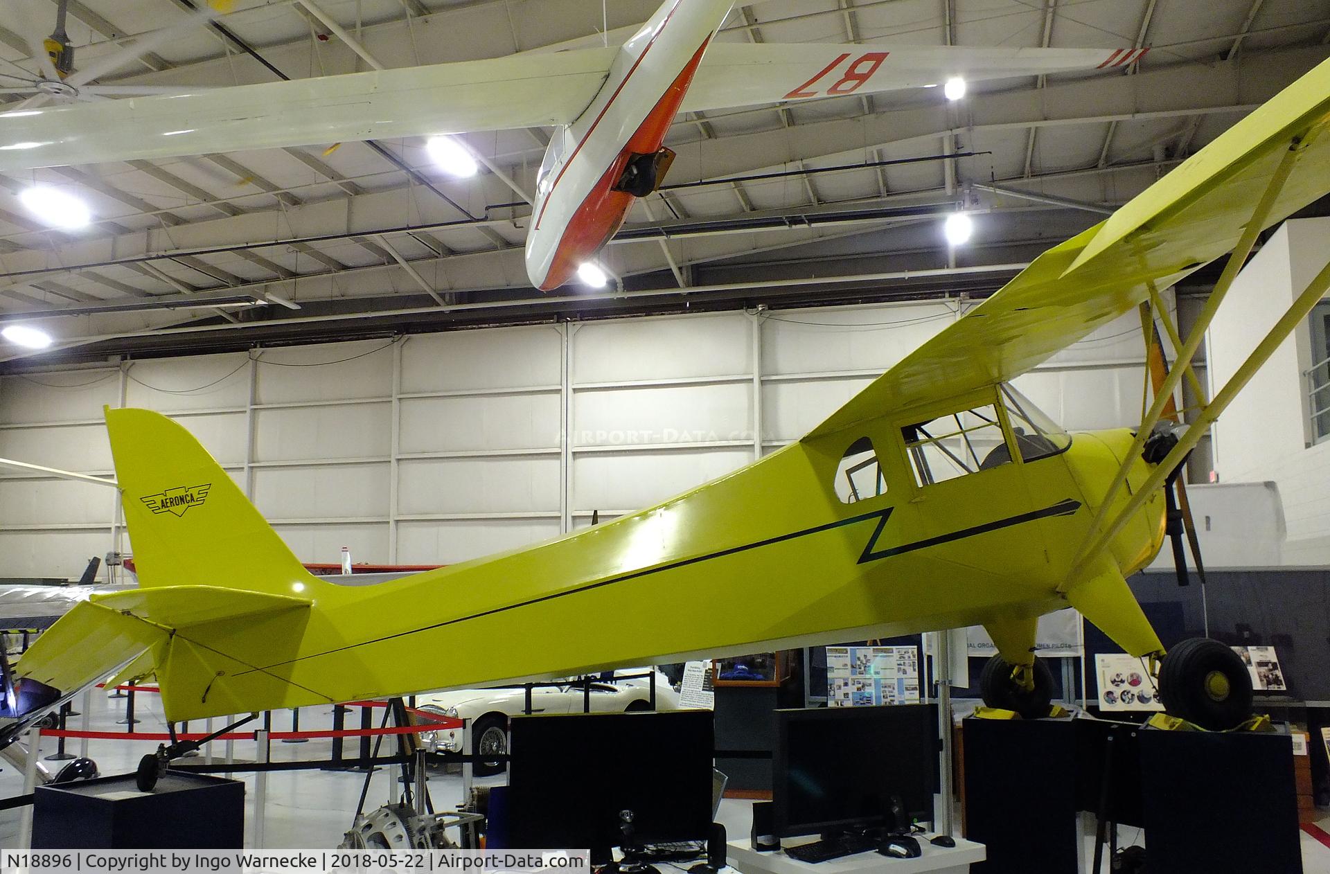 N18896, 1937 Aeronca K C/N K165, Aeronca K at the Aviation Museum of Kentucky, Lexington KY