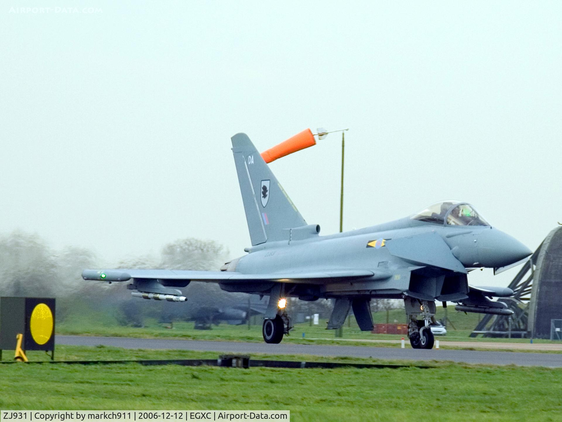 ZJ931, 2007 Eurofighter EF-2000 Typhoon F2 C/N 0103/BS022, taxying in