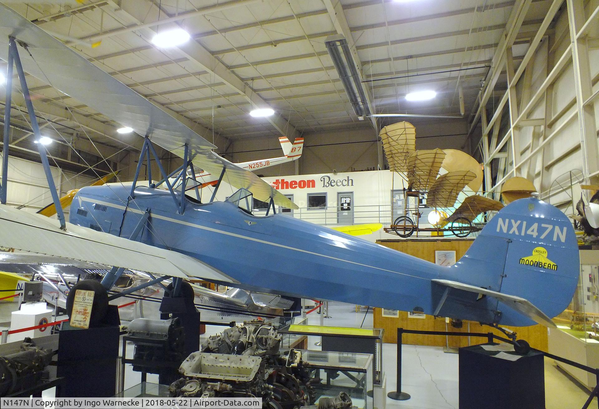 N147N, 1928 Crosley Moonbeam 2-POLB C/N 4, Crosley Moonbeam at the Aviation Museum of Kentucky, Lexington KY